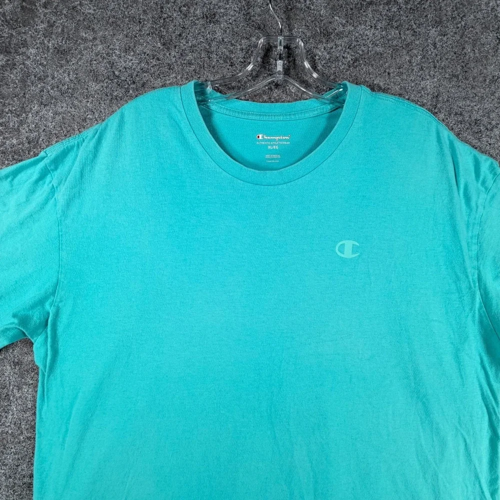 Champion Athletic T-Shirt Mens XL Aqua Blue Classic Jersey Crewneck Athleticwear - Picture 5 of 16